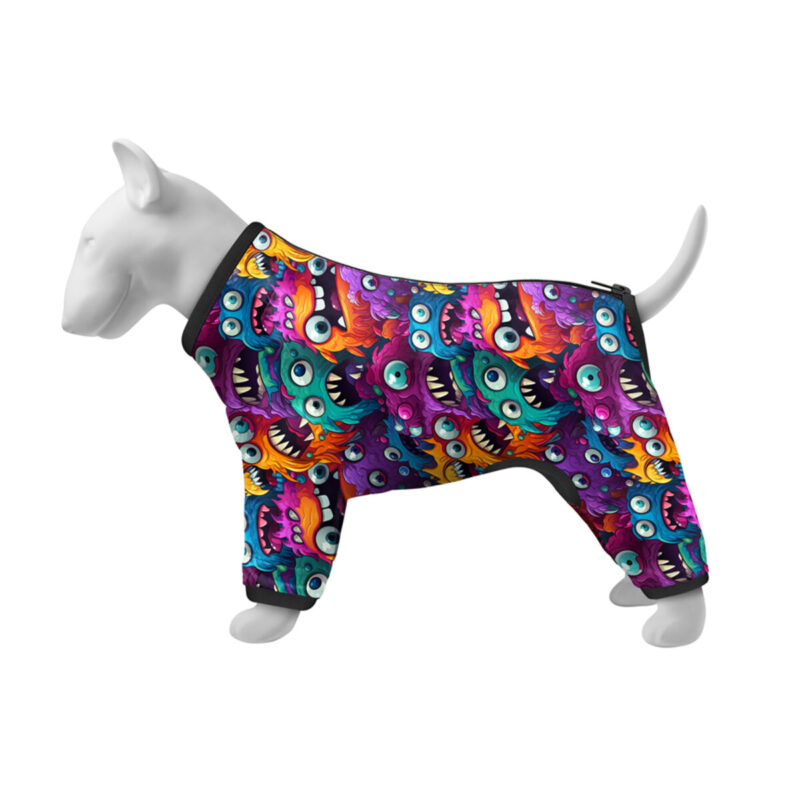 Вітровка для собак WAUDOG Clothes, "Зубасті монстри", S35, В 47-51 см, С 35-39 см