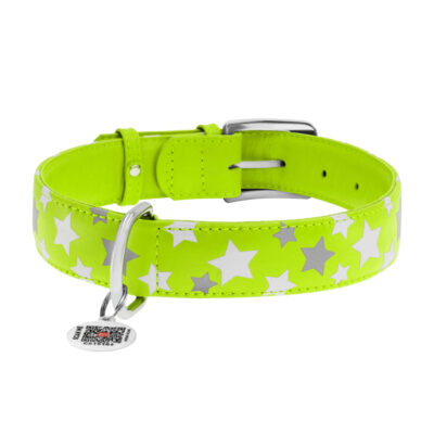 Нашийник для собак WAUDOG Glamour, шкіряний, світловідбивний, XL, Ш 35 мм, Дов 46-60 см 3