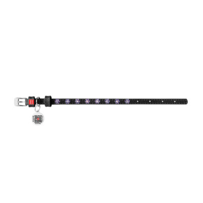 Нашийник для собак WAUDOG Glamour з QR паспортом, 19-25 см, ширина 9 мм, чорний 3