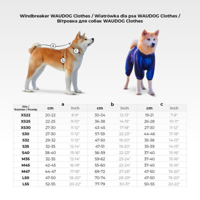 Вітровка для собак WAUDOG Clothes, малюнок "Апельсини", M47, В 69-72 см, С 47-50 см 2