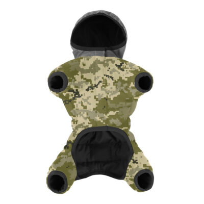 Комбінезон для собак WAUDOG Clothes, малюнок "Мілітарі", для собак S32, Поліестер, Д 29-32 см, Ш 47-50 см 3