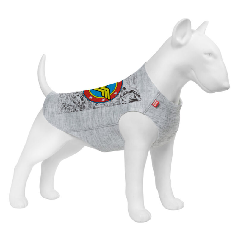 Майка для собак WAUDOG Clothes "Чудо-жінка комікс", S35, обхват грудей 48-54 см, обхват шиї 28-33 см
