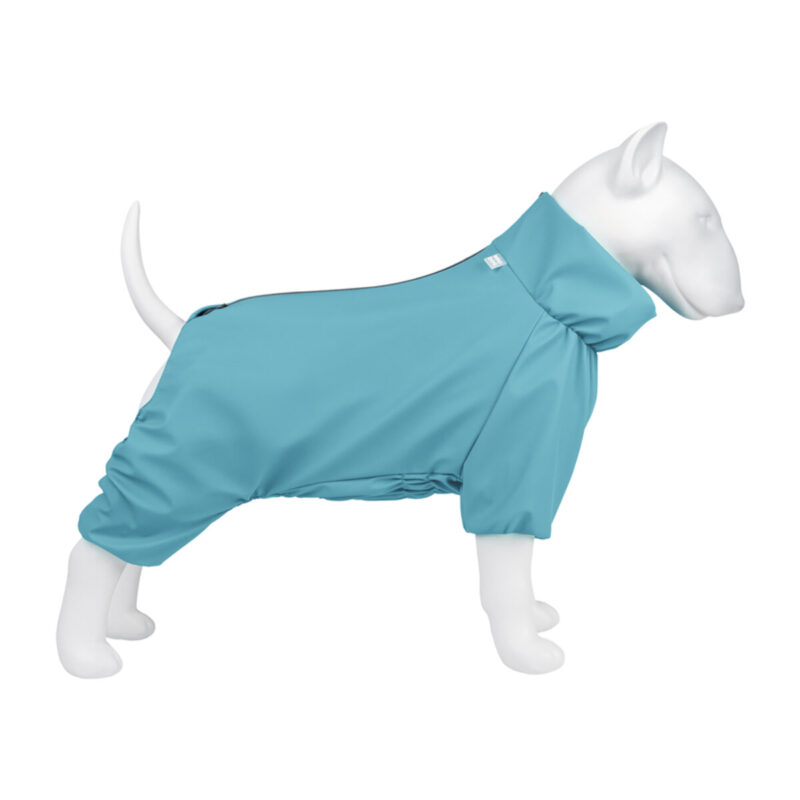 Дощовик для собак WAUDOG Clothes, водонепроникний, M35, Блакитний, Довжина 59-62 см, Обхват 37-40 см