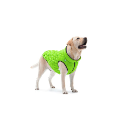 Куртка двостороння AiryVest UNI, для собак, еластична, L55, нейлон, салатово-чорна 4