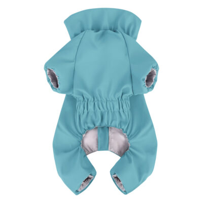 Дощовик для собак WAUDOG Clothes, водонепроникний, S30, В 57-59 см, С 44-46 см, блакитний 3