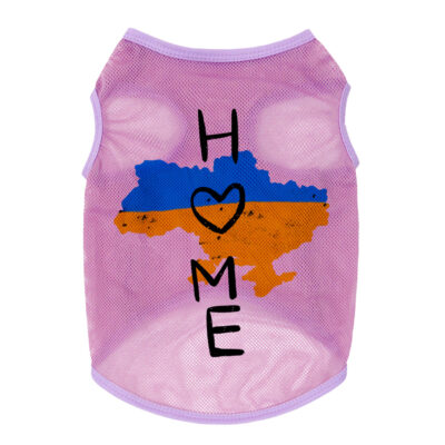 Майка для собак WAUDOG Clothes рожевий малюнок "Дім" XS, обхват шиї 16-19 см, обхват грудей 26-29 см 2