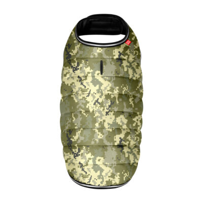 Курточка-накидка для собак WAUDOG Clothes, малюнок "Мілітарі", M, 37 см, 52-62 см, 36-47 см 3