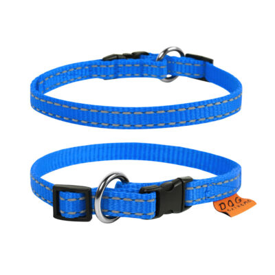 Нашийник Dog Extreme, нейлоновий регульований, для котів, 20-30 см, ширина 10 мм, блакитний 2
