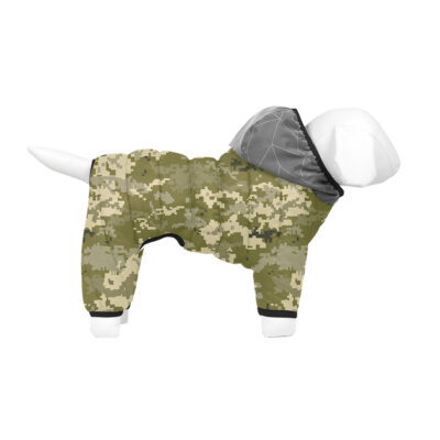Комбінезон для собак WAUDOG Clothes, малюнок "Мілітарі", для собак S32, Поліестер, Д 29-32 см, Ш 47-50 см 4