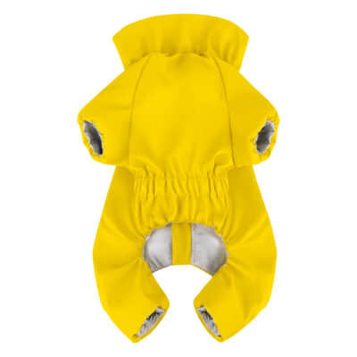 Дощовик для собак WAUDOG Clothes, водонепроникний, жовтий, розмір M47, В 69-72 см, С 47-50 см 3