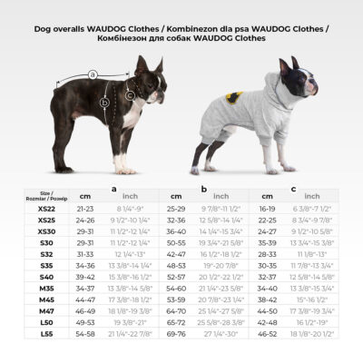 Комбінезон для собак WAUDOG Clothes Гарлі Квінн, софтшелл, L55, B 69-76 см, С 46-52 см 2