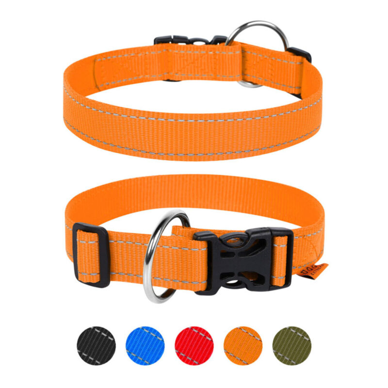 Нашийник Dog Extreme з нейлону, регульований, для собак, 30мм, 35-58см, помаранчевий