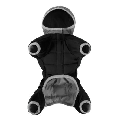 Комбінезон для собак AiryVest ONE утеплений з капюшоном, розмір XS 22, чорний 4