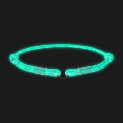 Шнурок для адресника WAUDOG Smart ID, світиться у темряві, регульований, для собак, блакитний, діаметр 4 мм, довжина 42-76 см 4
