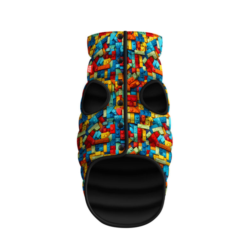 Курточка для собак WAUDOG Clothes малюнок "Блоки" регульована XS22, В 33-36 см, С 19-22 см