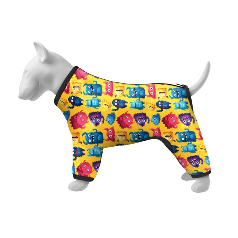 Вітровка для собак WAUDOG Clothes "Мохнаті монстри", XS25, довжина 22-25 см, обхват шиї 26-28 см
