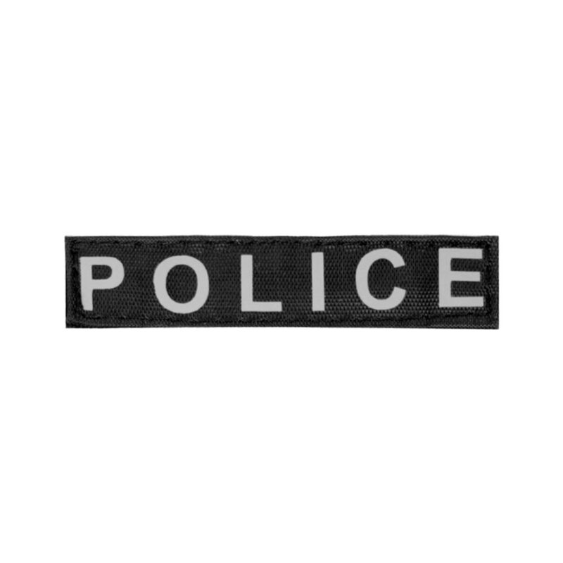 Змінний надпис "DOG EXTREME" "POLICE" великий для шлеї "POLICE" №4 чорний, нейлон