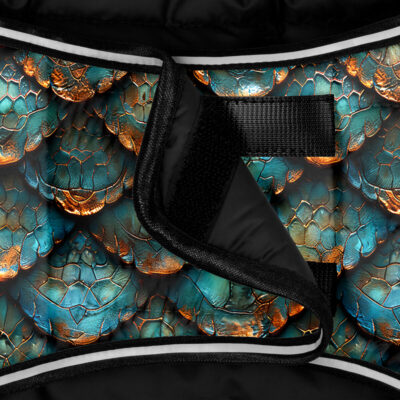 Курточка-накидка для собак WAUDOG Clothes, стильний малюнок "Луска", XS, Д26 см, Обхват грудей 33-41 см, Обхват шиї 18-26 см 3