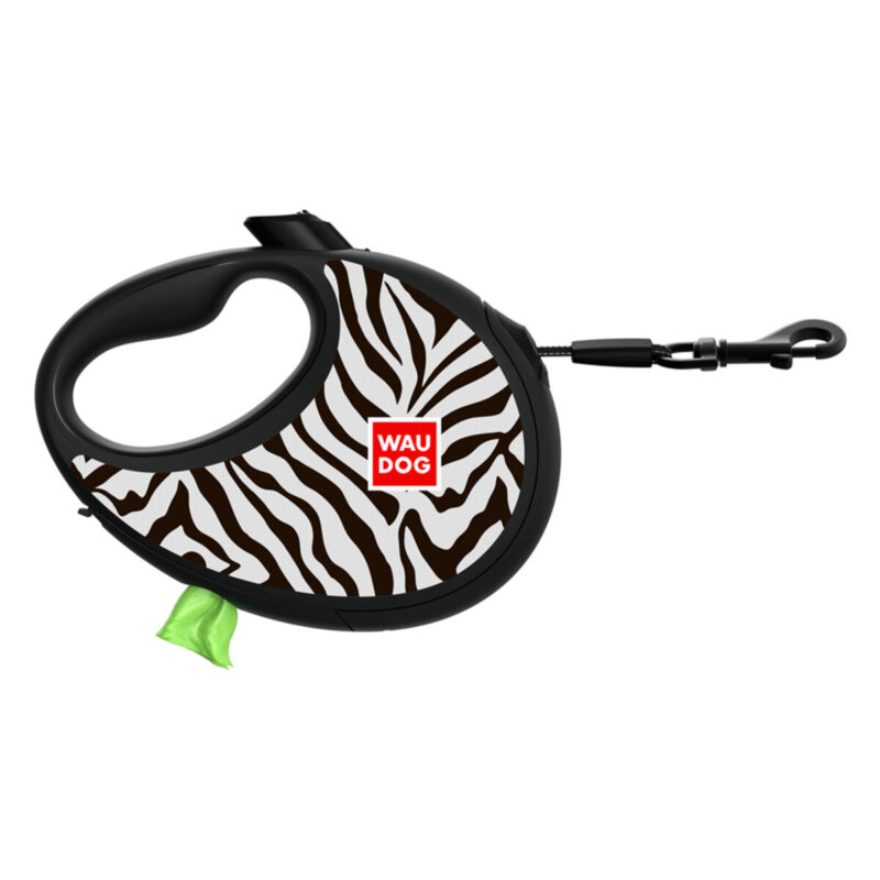 Повідець-рулетка WAUDOG R-leash, світловідбиваюча стрічка, M, до 20 кг, 5 м