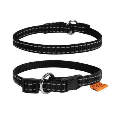 Нашийник Dog Extreme з нейлону регульований 23-35 см, ширина 14 мм, чорний 2