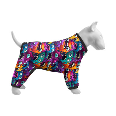 Вітровка для собак WAUDOG Clothes, "Зубасті монстри", S35, В 47-51 см, С 35-39 см 3