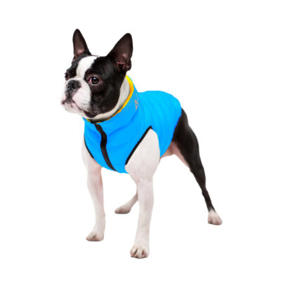 Двостороння курточка AiryVest для собак, M 40, жовто-блакитна, нейлон 4