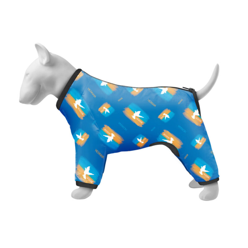 Вітровка для собак WAUDOG Clothes, малюнок "Прапор", розмір L55, обхват шиї 50-55 см, обхват грудей 77-79 см