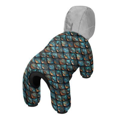 Комбінезон для собак WAUDOG Clothes "Луска" з капюшоном, S40, Д 38-40 см, Обхват груді 58-61 см 2