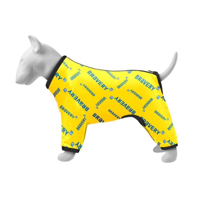 Вітровка для собак WAUDOG Clothes "Сміливість" для прогулянок, Нейлон, R50, Д 70-74 см, Обхват шиї 47-50 см