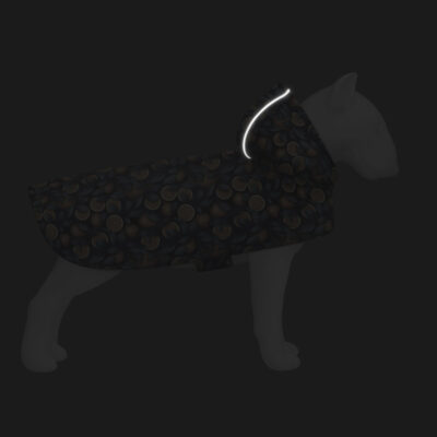 Дощовик-накидка з капюшоном WAUDOG Clothes "Апельсини" для собак, L, полістер, Д 48-52 см, Обхват шиї 42-52 см 5
