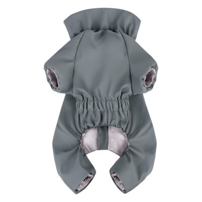Дощовик для собак WAUDOG Clothes, водонепроникний, S35, Д 32-35 см, ОГ 47-51 см, ОШ 35-39 см, сірий 3