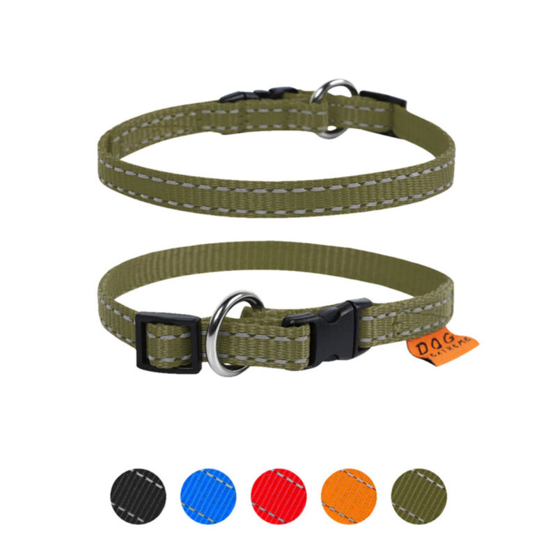 Нашийник Dog Extreme з нейлону регульований 14 мм, 23-35 см, хакі