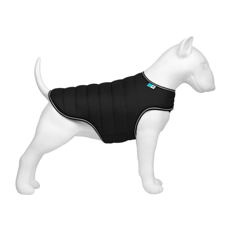 Куртка-накидка для собак AiryVest чорною, регулюється, XL, обхват 68-80 см, шиї 42-52 см