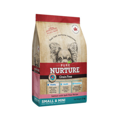 Сухий корм для собак малих та міні-порід Pure Nurture Grain Free беззерновий, з лососем та колотим горохом, 2кг