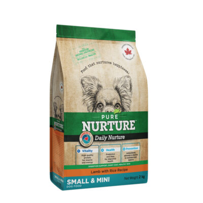 Сухий корм для чутливих дорослих собак малих та міні-порід Sensitive Pure Nurture, з ягням та рисом, 2кг