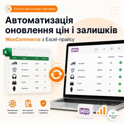 Автоматизація оновлення цін і залишків WooCommerce з Excel-прайсу