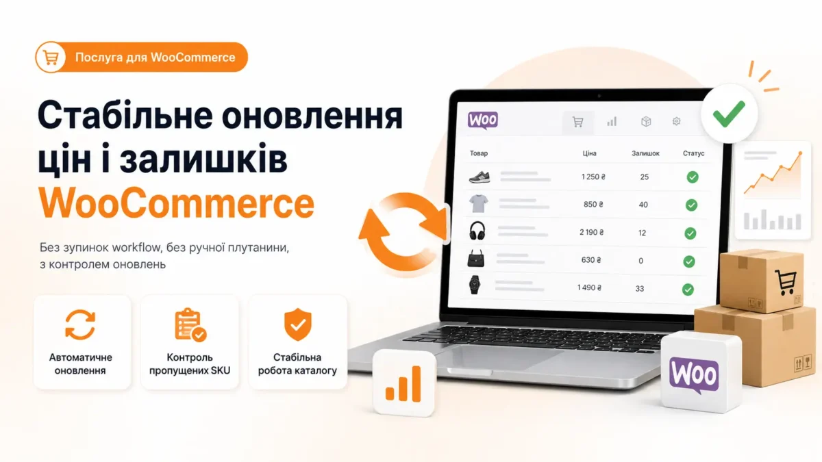 Стабільне оновлення цін і залишків WooCommerce