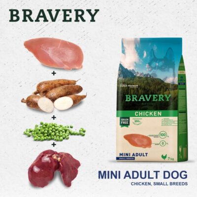 BRAVERY Chicken Mini Adult сухий корм для собак дрібних порід, 7 кг — фото 5