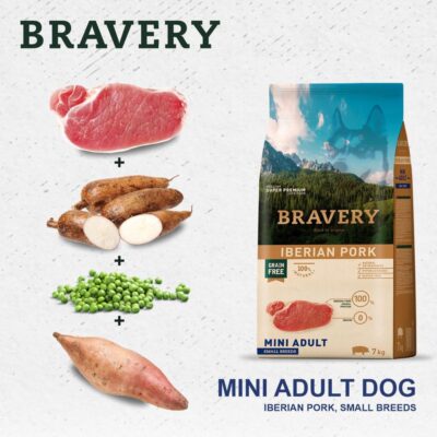 BRAVERY Iberian Pork Mini Adult сухий корм для собак дрібних порід 7 кг — фото 4