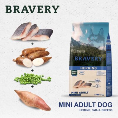 BRAVERY Herring Mini Adult сухий корм для собак дрібних порід 7 кг — фото 5