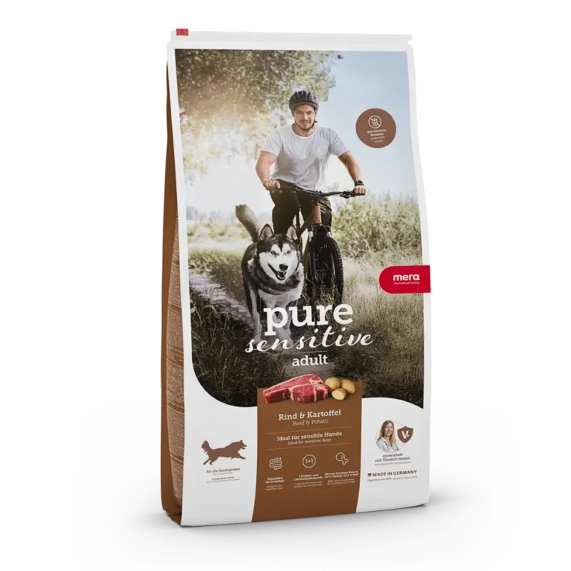 MERA pure sensitive fresh meat Rind & Kartoffel сухий корм для собак, 4 кг