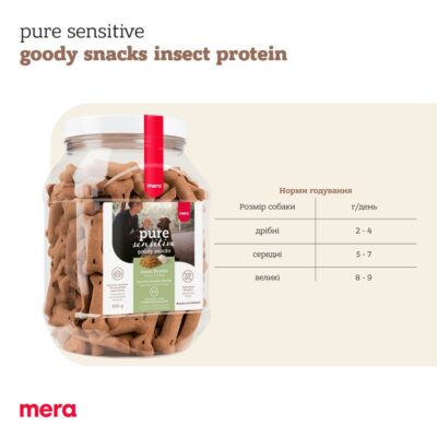 Mera good snacks pure sensitive Insect Protein снеки для чутливих собак, 600 г — фото 3