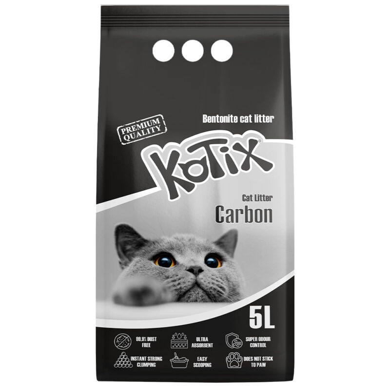 Бентонітовий наповнювач KOTIX Extra Activated Carbon, 5л