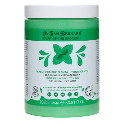 Маска Iv San Bernard Frutta Mint Iv San Bernard освіжаюча і тонізуюча для котів і собак, з дистильованою м’ятною водою, 1л (12 шт/уп)