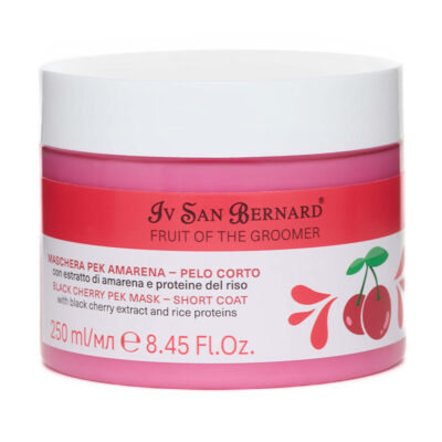 Маска Iv San Bernard Frutta Black Cherry для короткої шерсті для котів і собак, з екстрактом вишні та рисовими протеїнами, 250мл (12 шт/уп)