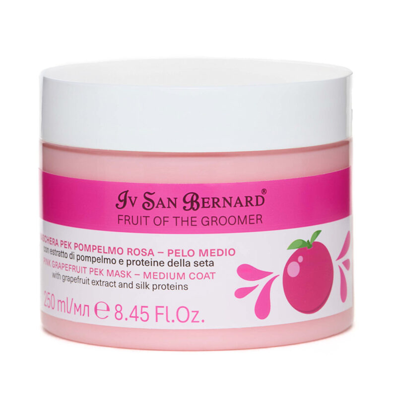 Маска Iv San Bernard Frutta Pink Grapefruit для середньої шерсті для котів і собак, з екстрактом грейпфрута та протеїнами шовку, 250мл (12 шт/уп)
