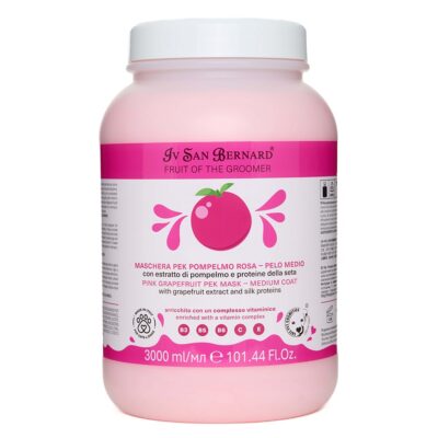 Маска Iv San Bernard Frutta Pink Grapefruit для середньої шерсті для котів і собак, з екстрактом грейпфрута та протеїнами шовку, 3л (2 шт/уп)