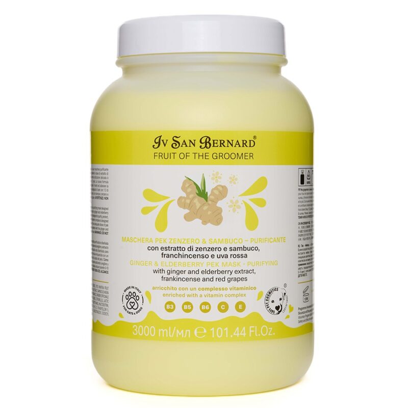 Маска Iv San Bernard Frutta Ginger and Elderberry дезінфікуюча для котів і собак, з бузиною та імбиром, 3л (2 шт/уп)