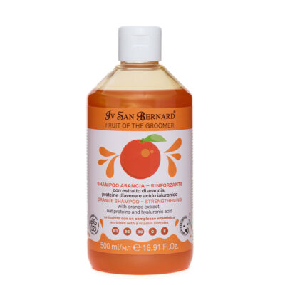 Шампунь Iv San Bernard Frutta Orange для девіталізованої шерсті, що випадає, для кот. і соб з екстрактом апельсина, протеїнами вівса, 500мл (12 шт/уп)
