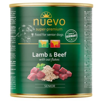 Корм конс. NUEVO SENIOR з ягням, яловичиною та вівсянкою, для дорослих собак, 800г — фото 2